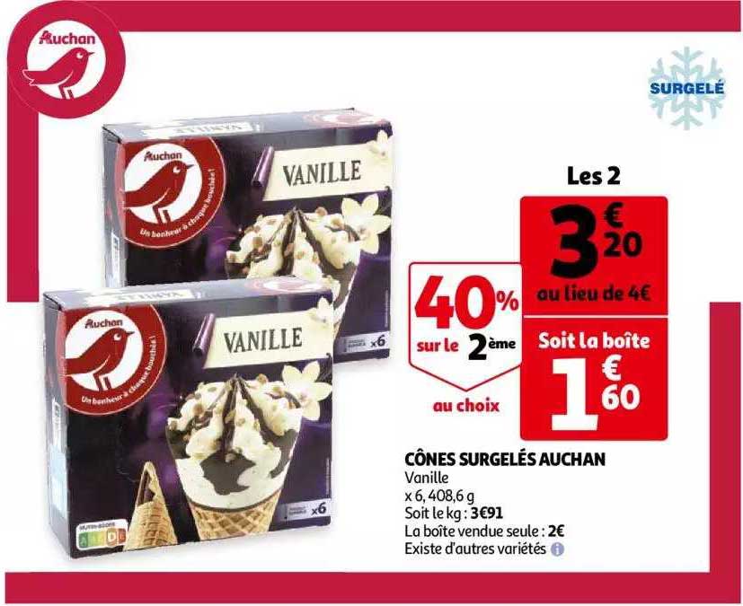 Cônes Surgelés Auchan