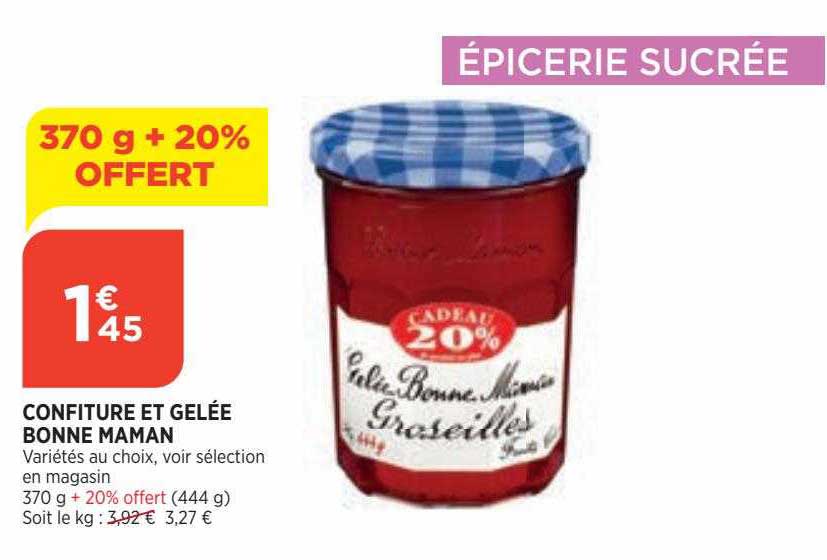 confiture et gelée bonne maman