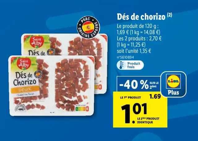 dés de chorizo saint alby