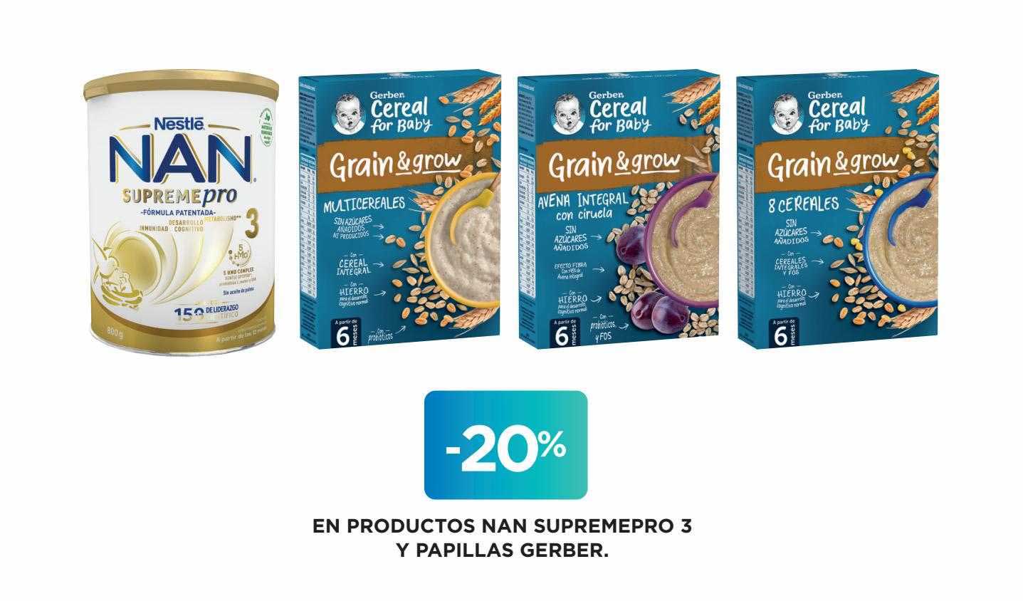 en productos nan supremepro 3 y papillas gerber