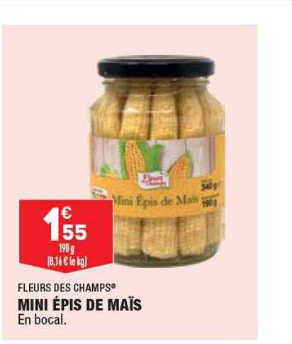 fleurs des champs mini épis de maïs