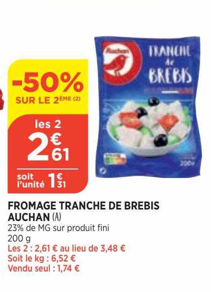 Fromage Tranche De Brebis Auchan