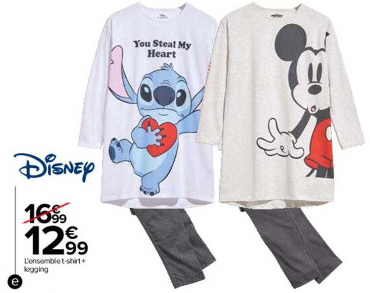 l'ensemble t-shirt + legging disney