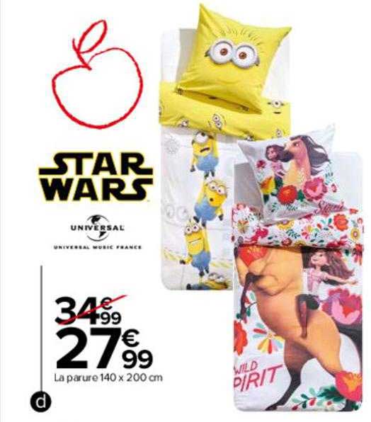 la parure 140 x 200 cm star wars