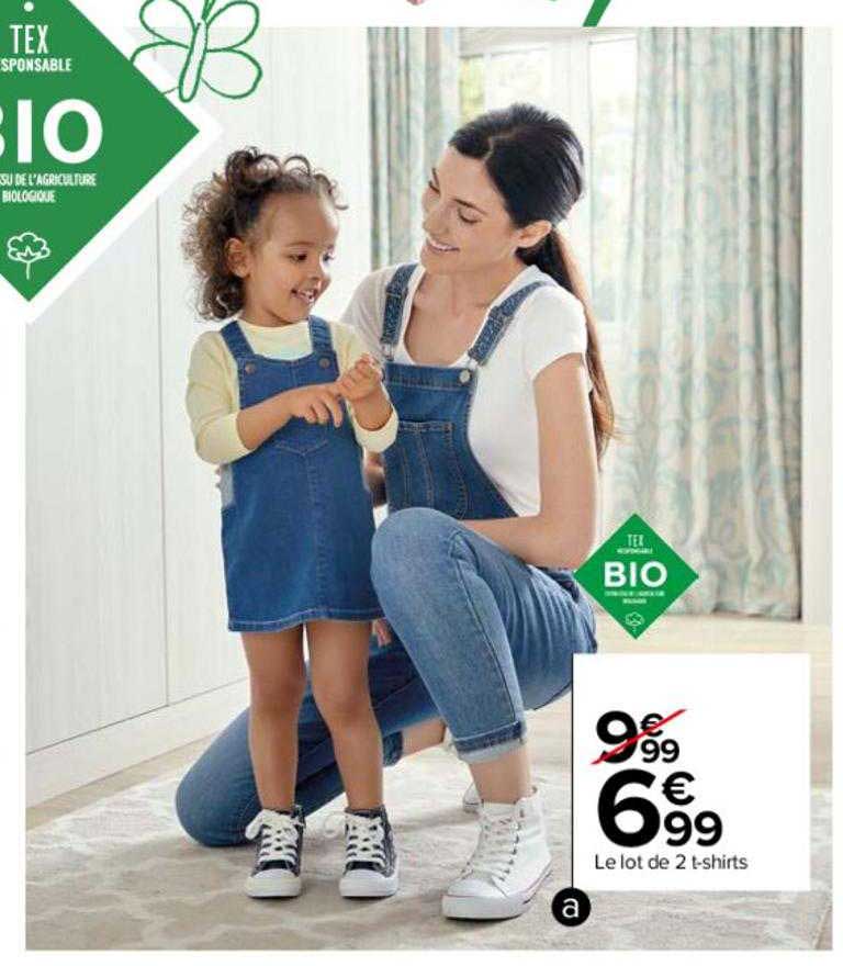 le lot de 2 t-shirts