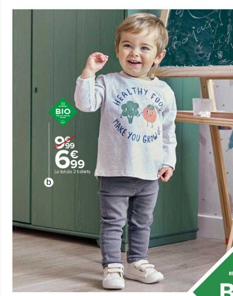 le lot de 2 t-shirts