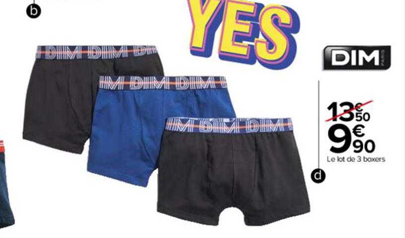 Le Lot De 3 Boxers Dim
