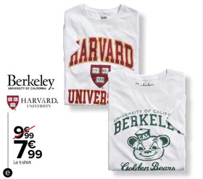 le t-shirt berkeley , havard university