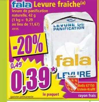 levure fraîche fala