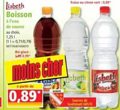 lisbeth boisson à l'eau de source