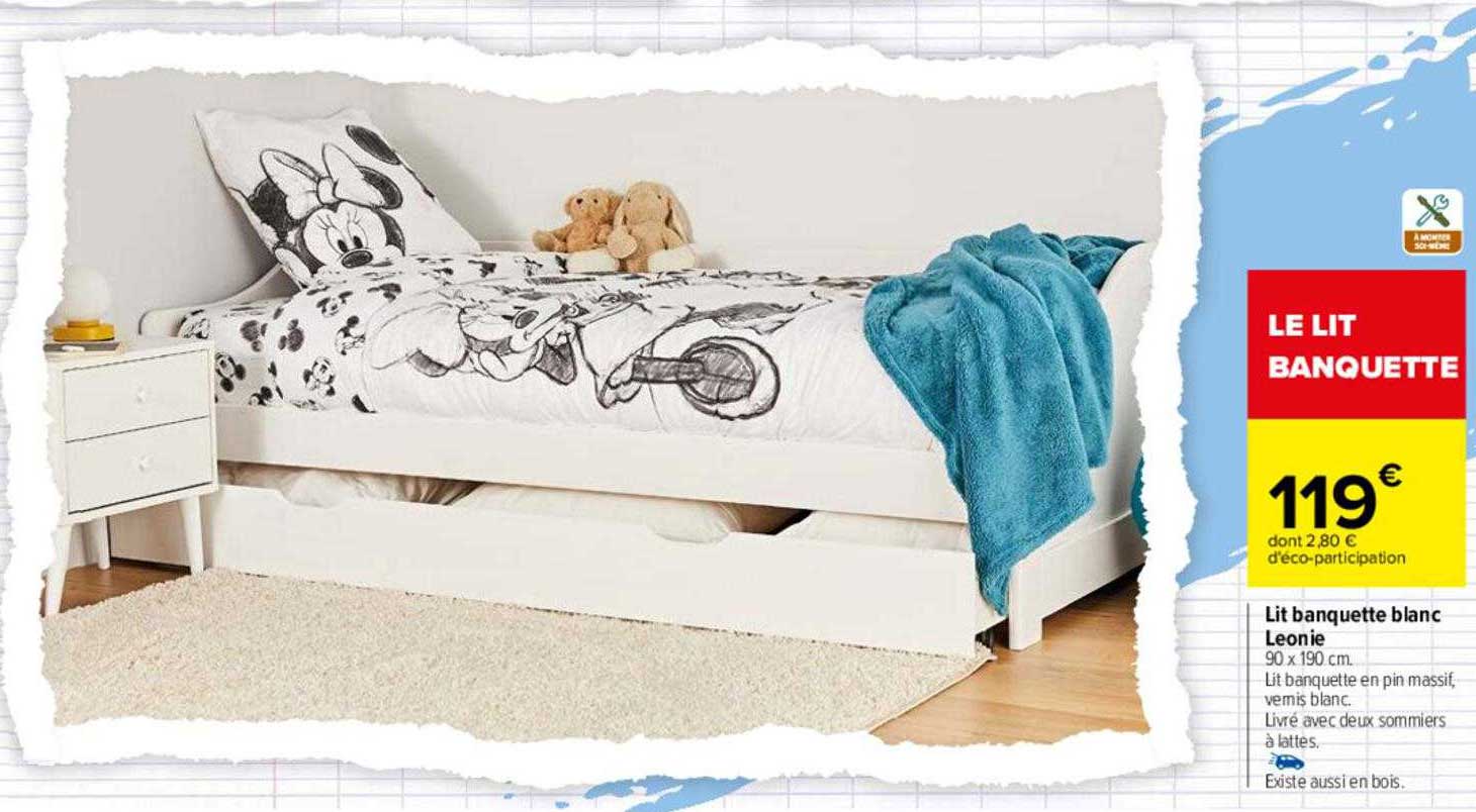 lit banquette blanc léonie