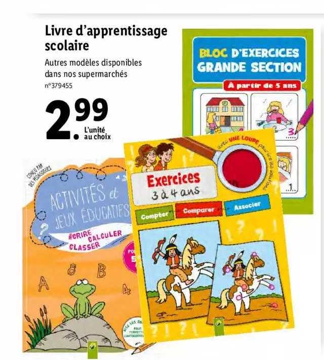 livres d'apprentissage scolaire