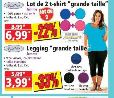 lot de 2 t-shirt "grande taille" elleNor