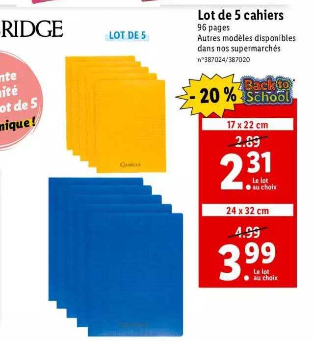 Lot De 5 Cahiers Cambridge