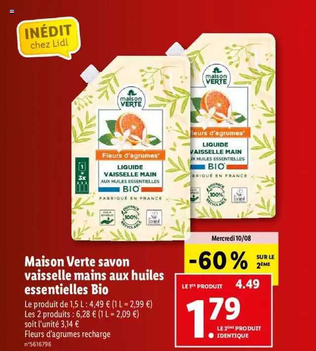 maison verte savon vaisselle mains aux huiles essentielles bio