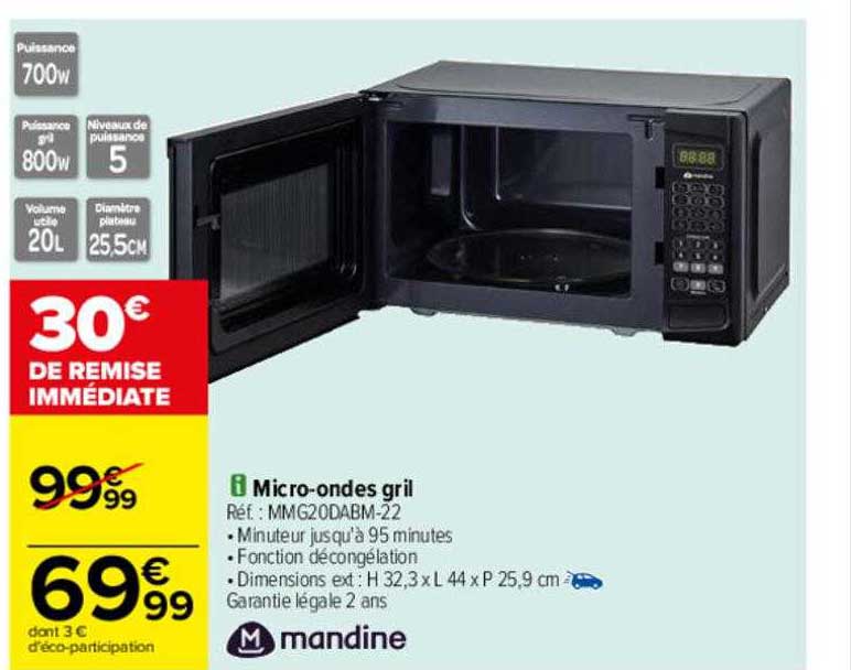 micro-ondes gril mandine