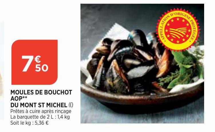 Moules De Bouchot Aop Du Mont St Michel