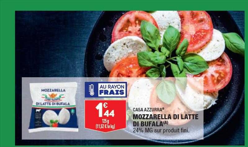 mozzarella di latte di bufala casa azzurra