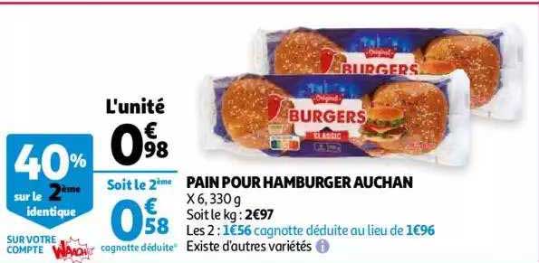 Pain Pour Hamburger Auchan