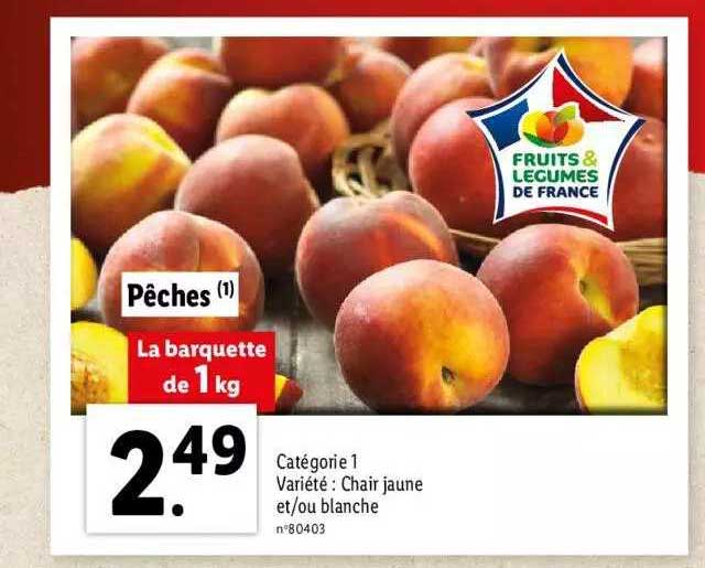 pêches chair jaune et-ou blanche