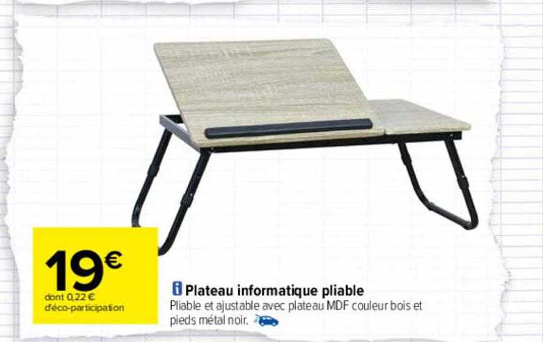 Plateau Informatique Pliable