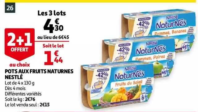 pots aux fruits naturnes nestlé