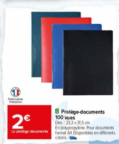 protège-documents 100 vues