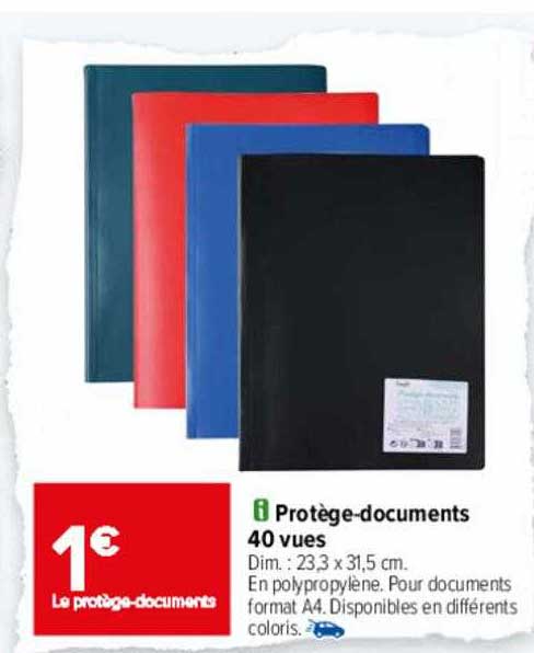 protège-documents 40 vues