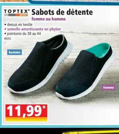 sabots de détente toptex