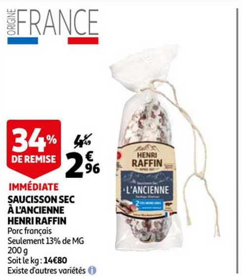 Saucisson Sec à L'ancienne Henri Raffin