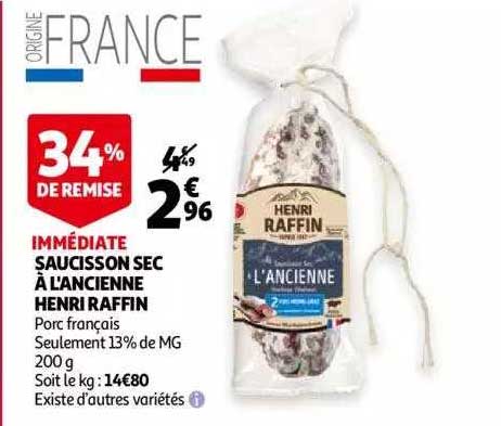 saucisson sec à l'ancienne henri raffin
