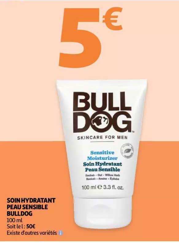 soin hydratant peau sensible bulldog