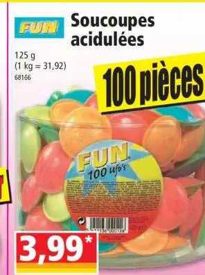 soucoupes acidulées fun