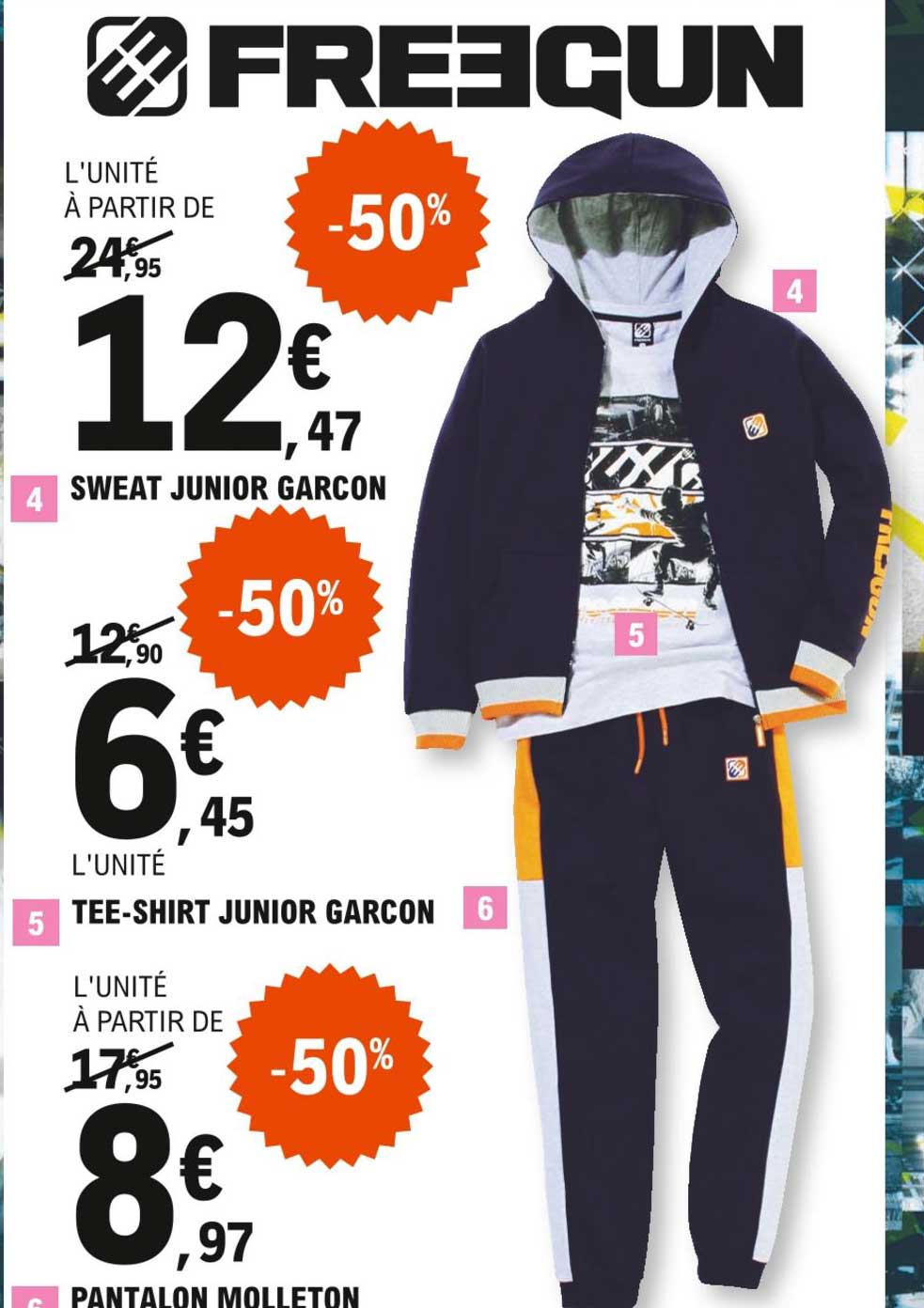 sweat junior garçon, tee-shirt junior garçon, pantalon molleton