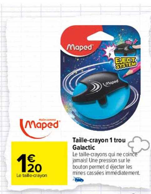 taille-crayon 1 trou galactic maped