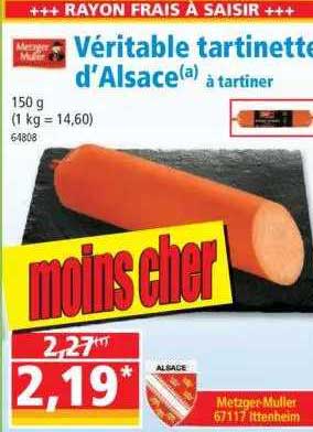 Véritable Tartinette D'alsace