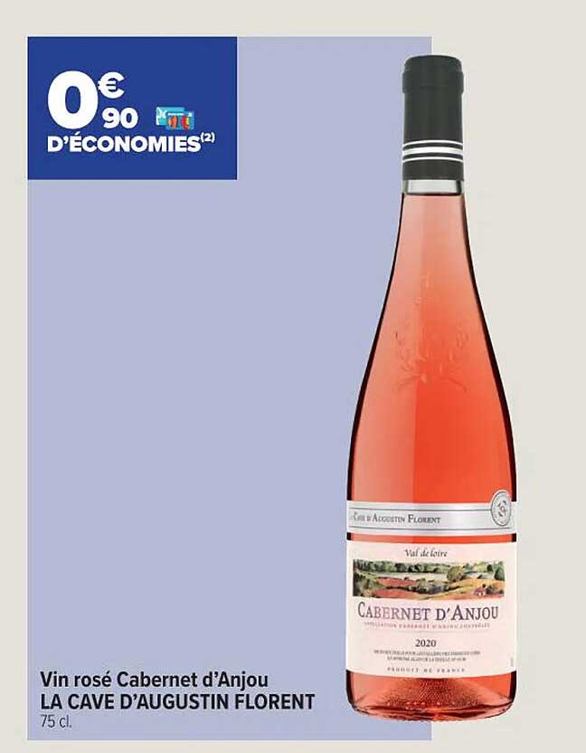 vin rosé cabernet d'anjou la cave d'augustin florent