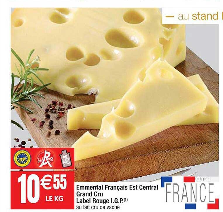 emmental français est central grand cru label rouge i.g.p.