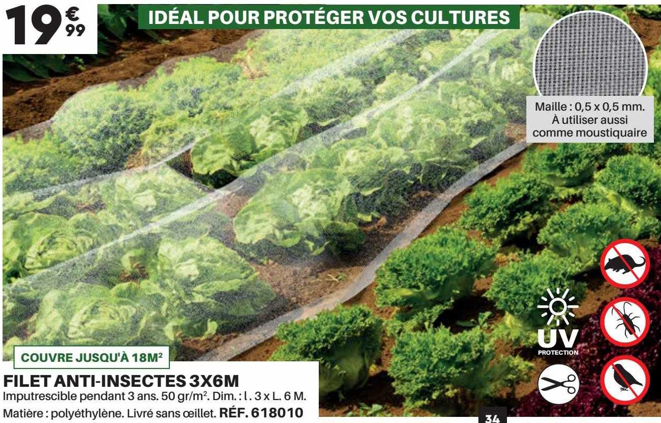 filet anti-insectes 3 x 6m