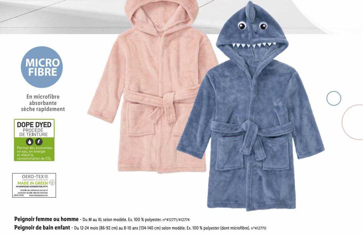 Peignoir Femme Ou Homme, Peignoir De Bain Enfant