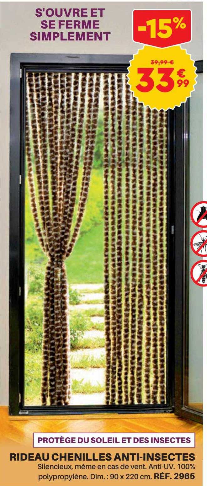 rideau chenilles anti-insectes