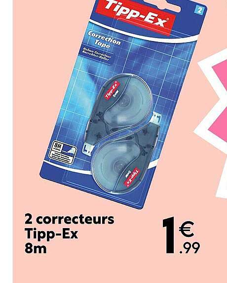 2 correcteurs tipp-ex 8m
