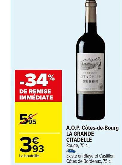 a.o.p. côtes-de-bourg la grande citadelle