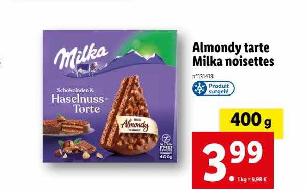 Almondy Tarte Milka Noisettes