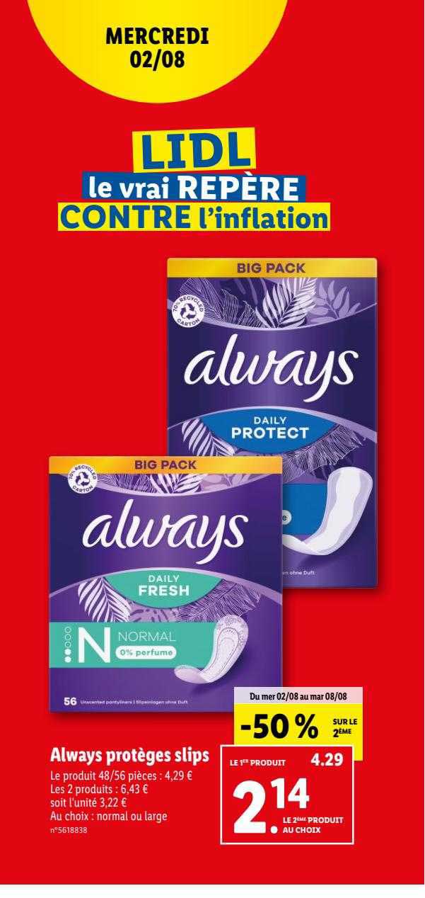 always protèges slips