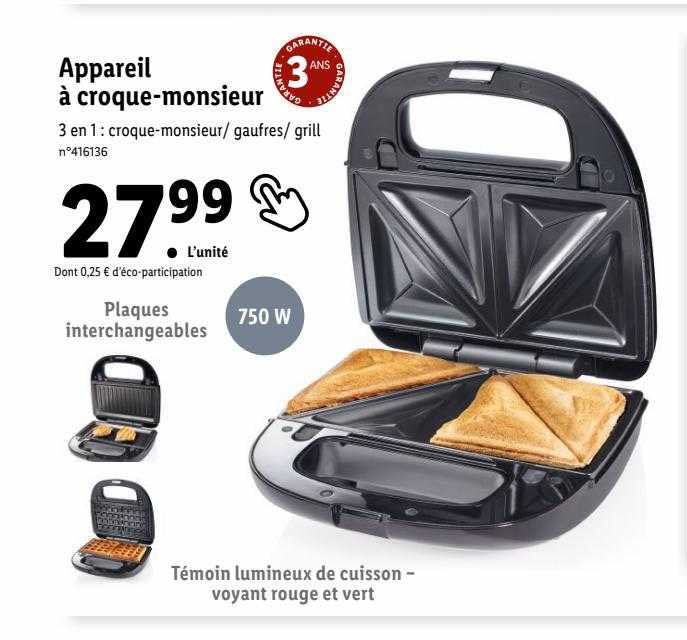 appareil à croque-monsieur