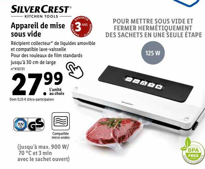 Appareil De Mise Sous Vide Silver Crest