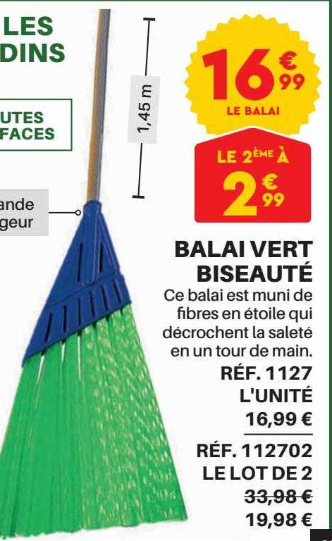 balai vert biseauté
