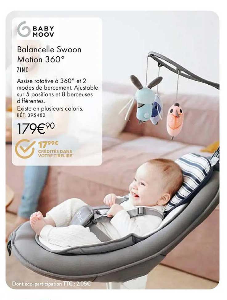 balancelle swoon motion 360° baby moov