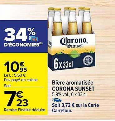 Bière Aromatisée Corona Sunset